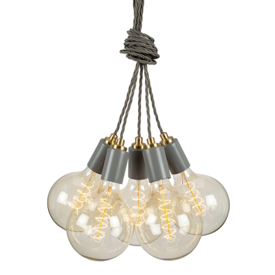 STATEMENT CLUSTER 5 PENDANT STONE GREY