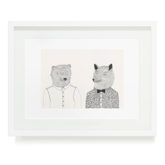 BEAR AND WOLFBOY A3 ART PRINT
