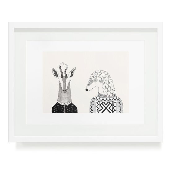 BOKKIE AND PONGOLIN A3 ART PRINT