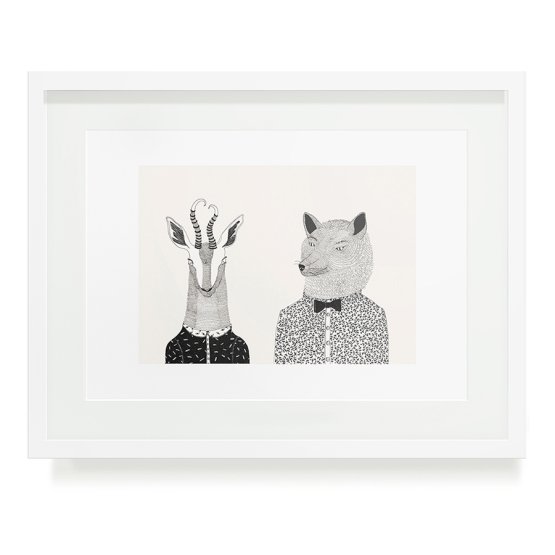BOKKIE AND WOLF A3 ART PRINT