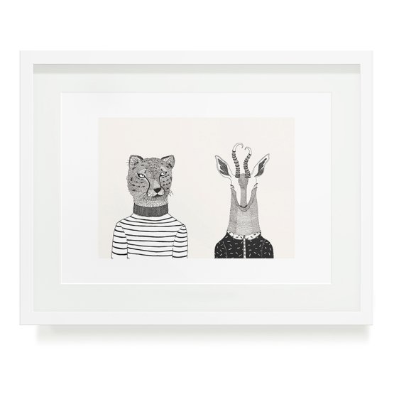 CHEETAH AND BOKKIE A3 ART PRINT