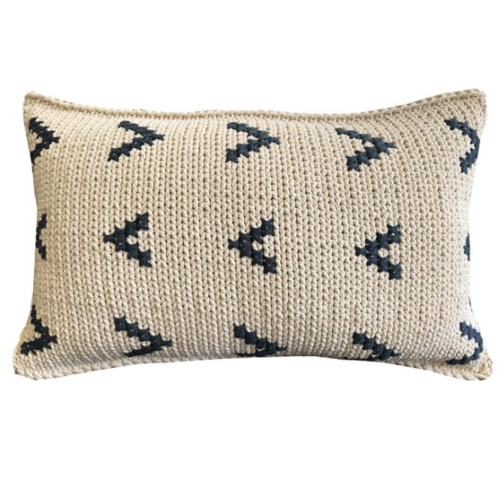 ARROWS COTTON TWINE CUSHION COVER