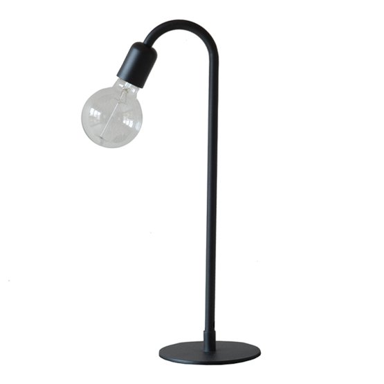BLACK CURVED TABLE LAMP