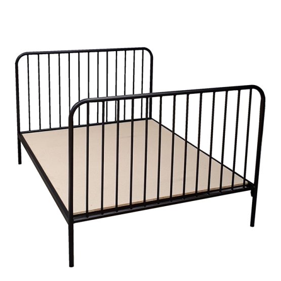 ISABEL BLACK ALL SIZES STEEL BED