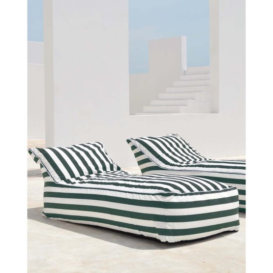 STRIPED SINGLE OUTDOOR LOUNGER