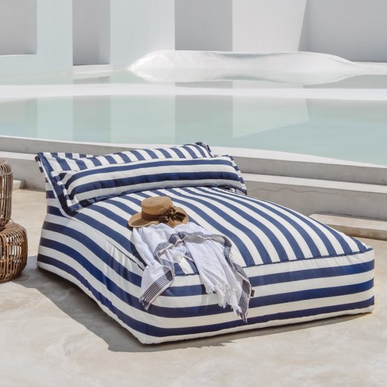 STRIPED DOUBLE OUTDOOR LOUNGER