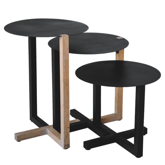 DISC SIDE TABLES NESTING SET OF THREE