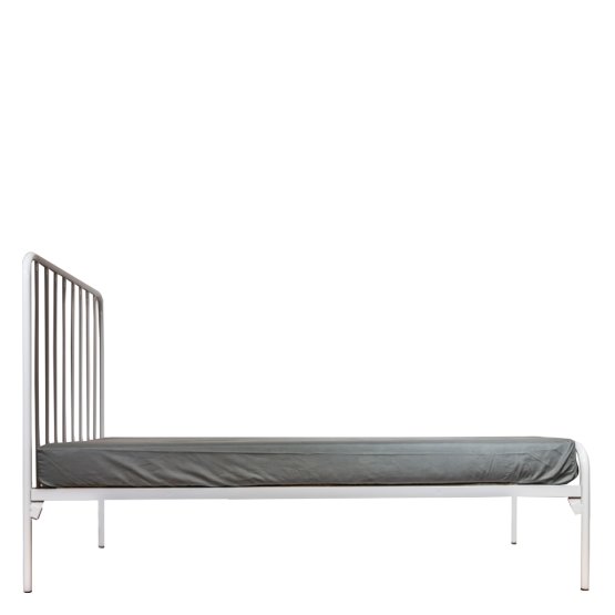 AMELIA WHITE ALL SIZES STEEL BED
