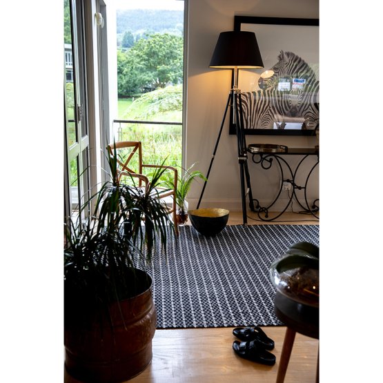 DUNE BLACK COTTON RUG