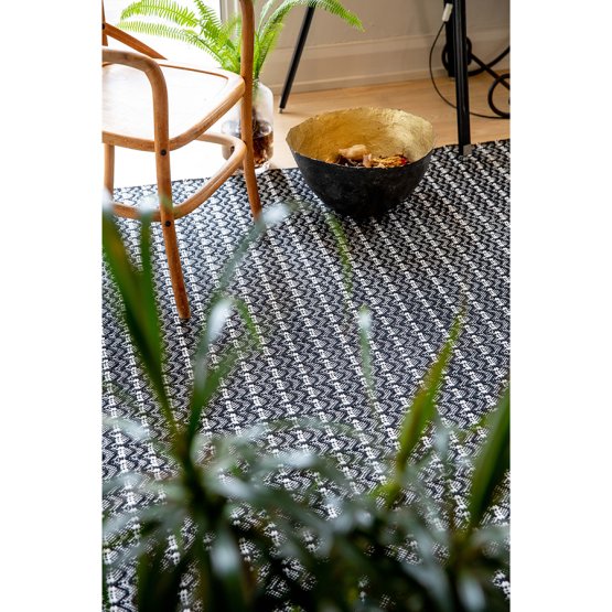 DUNE BLACK COTTON RUG