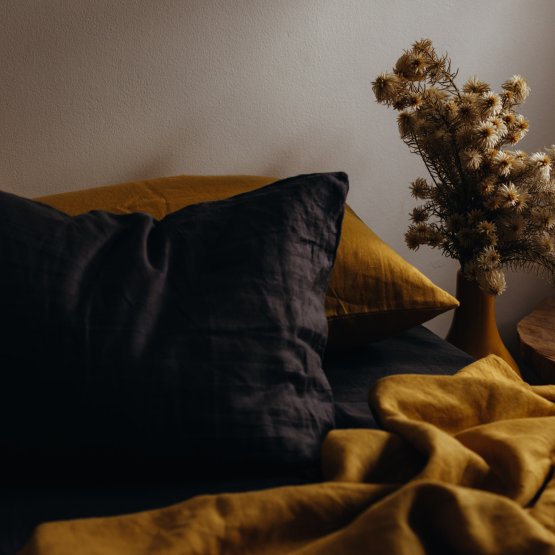 SAFFRON LINEN DUVET COVER