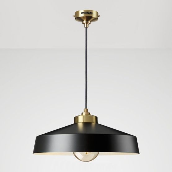 MEDIUM SHADE BLACK AND GOLD EMPIRE PENDANT