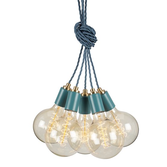 STATEMENT CLUSTER 5 PENDANT TEAL