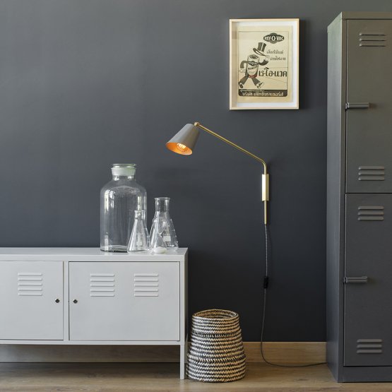 SLIM SHADY STONE GREY WALL LIGHT
