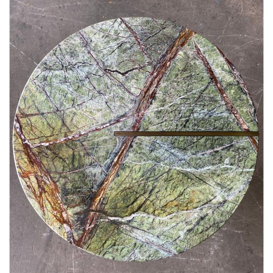 GREEN MARBLE TOP COFFEE TABLE