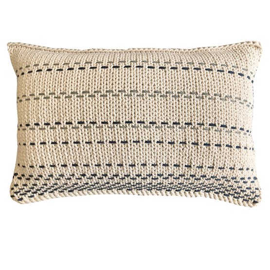 LINES COTTON TWINE CUSHION COVER
