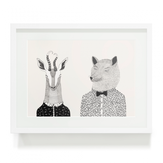 BOKKIE AND WOLF A3 ART PRINT