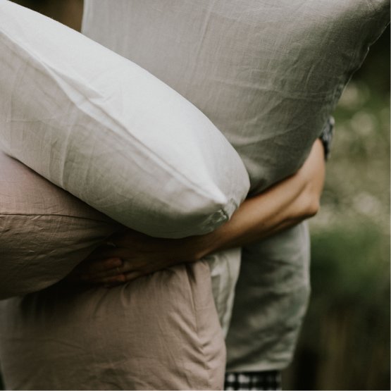 STONE LINEN PILLOW COVER SET