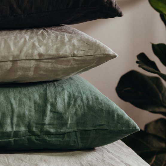 STONE LINEN PILLOW COVER SET