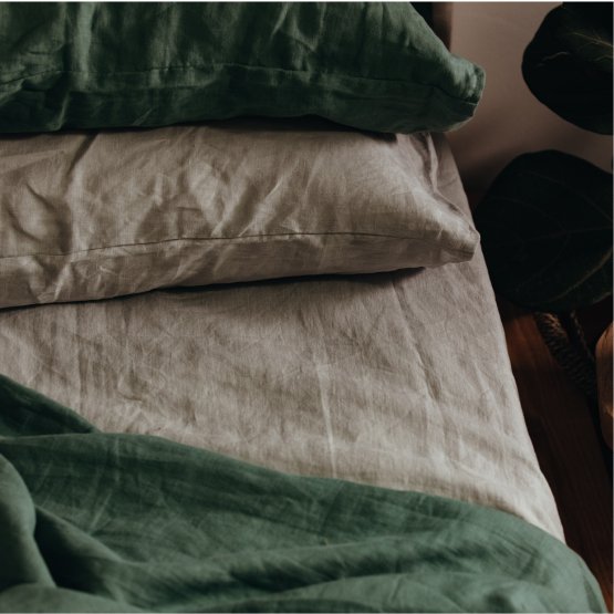 STONE LINEN PILLOW COVER SET