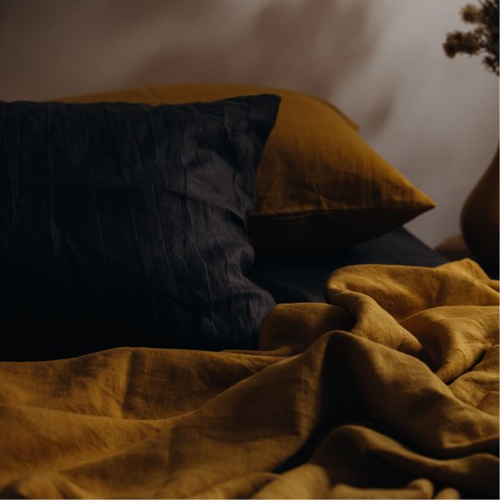 SAFFRON LINEN DUVET COVER