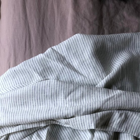 NUDE LINEN FITTED COT SHEET