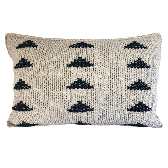 TRIANGLES COTTON TWINE CUSHION COVER