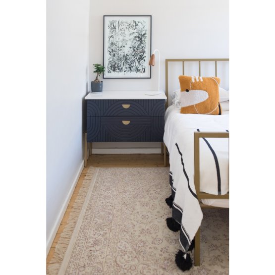 WOOD SHADE WHITE TABLE LAMP