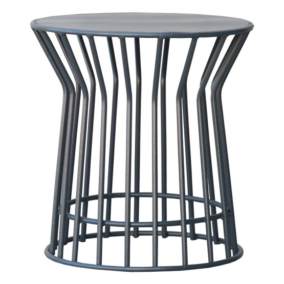 ANTHRACITE GREY OUTDOOR CAGE DESIGN SIDE TABLE