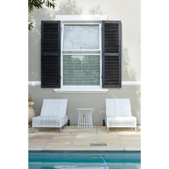 WHITE OUTDOOR CAGE DESIGN SIDE TABLE