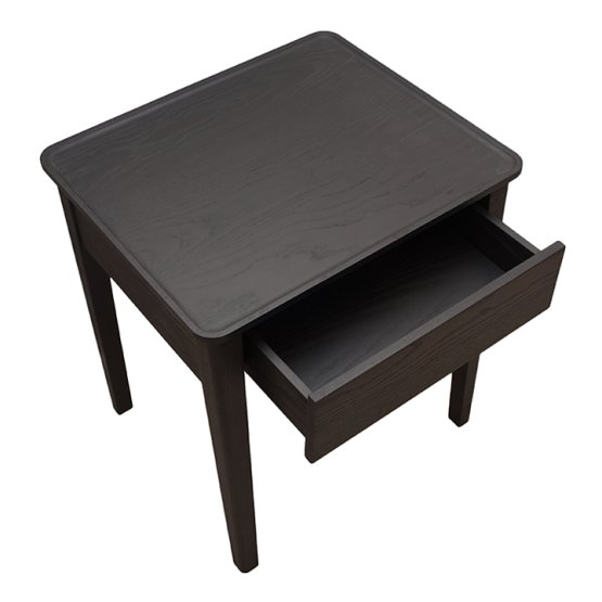 NINA BEDSIDE TABLE BLACK ASH