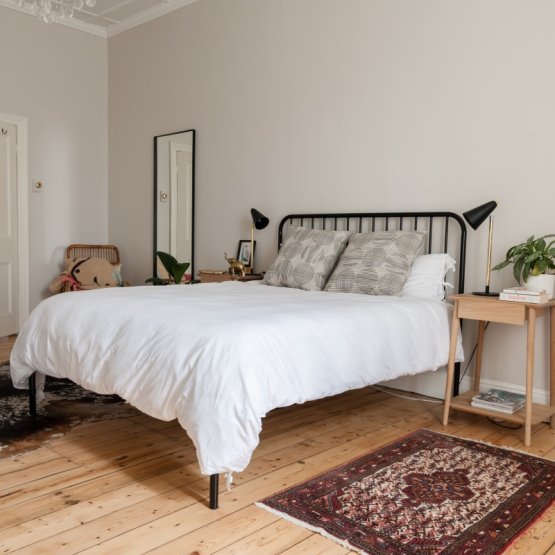 AMELIA BLACK ALL SIZES STEEL BED