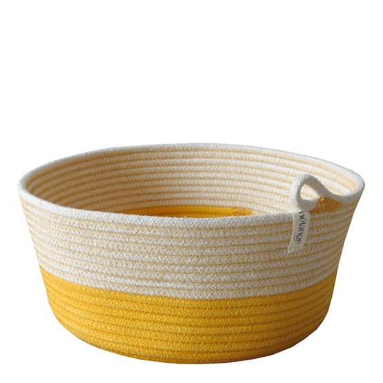LEMON COTTON ROPE BOWL BASKET