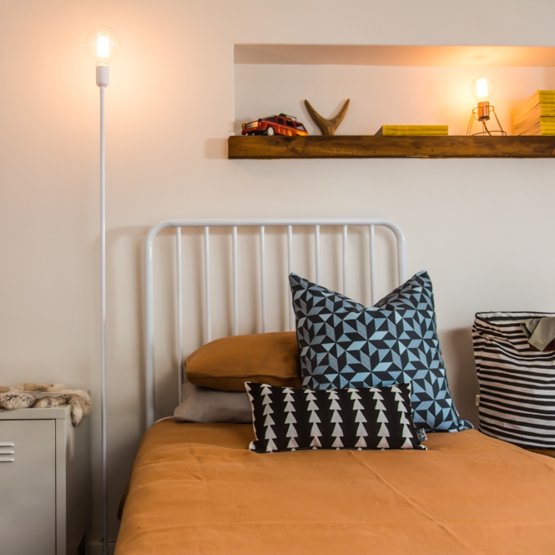 AMELIA WHITE ALL SIZES STEEL BED