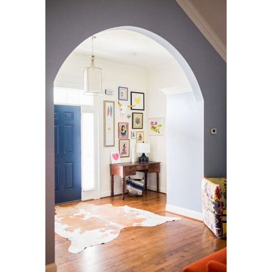 BROWN AND WHITE PALE NGUNI COWHIDE RUG