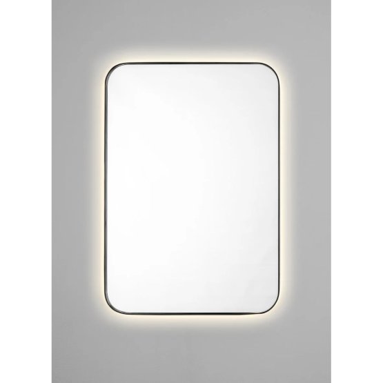 SHORT ROUNDED EDGE MIRROR WITH BACKLIT